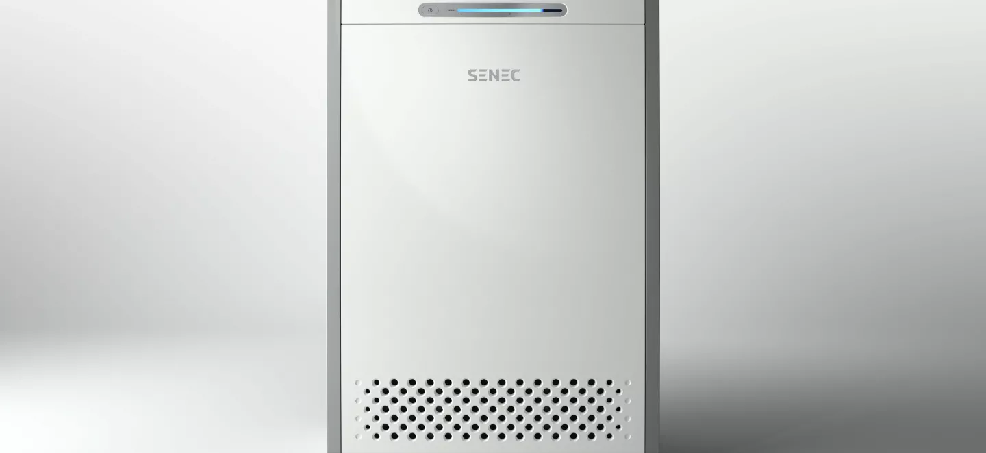 Das Bild zeigt einen Stromspeicher der neuesten Generation mit Sicherheits-Features, Hybridwechselrichter und erweiterbaren Speicher-Modulen.