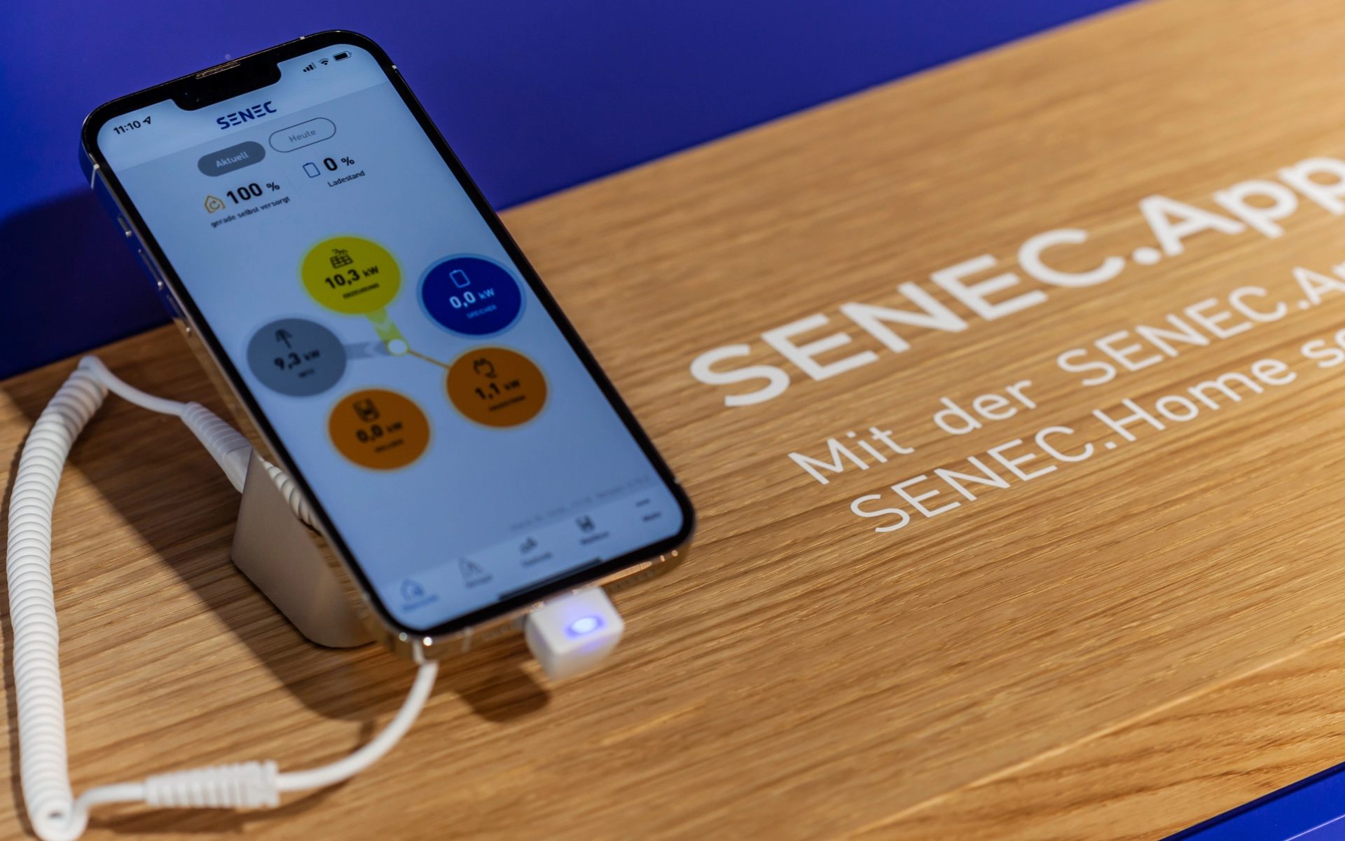 SENEC.App auf Smartphone geöffnet