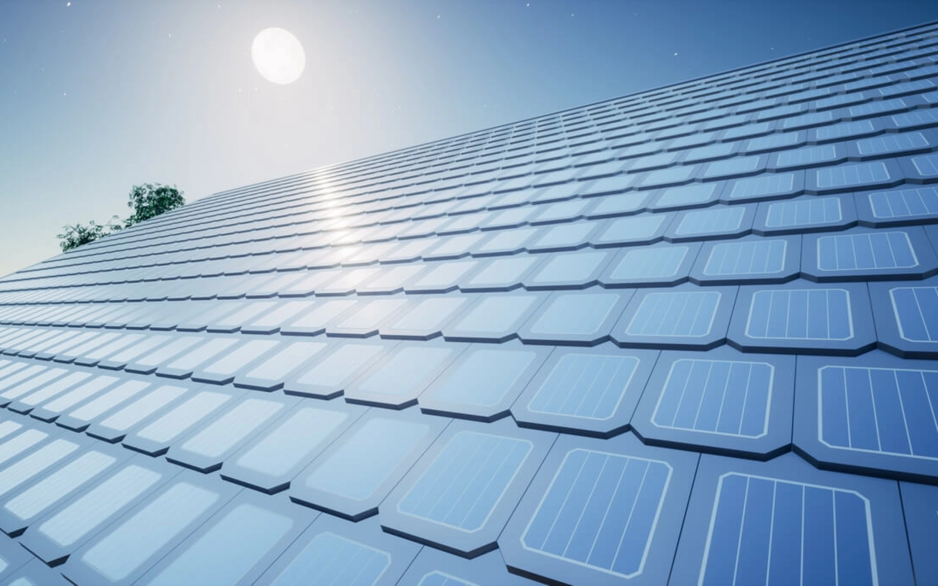 Dachziegel mit solarmodulen