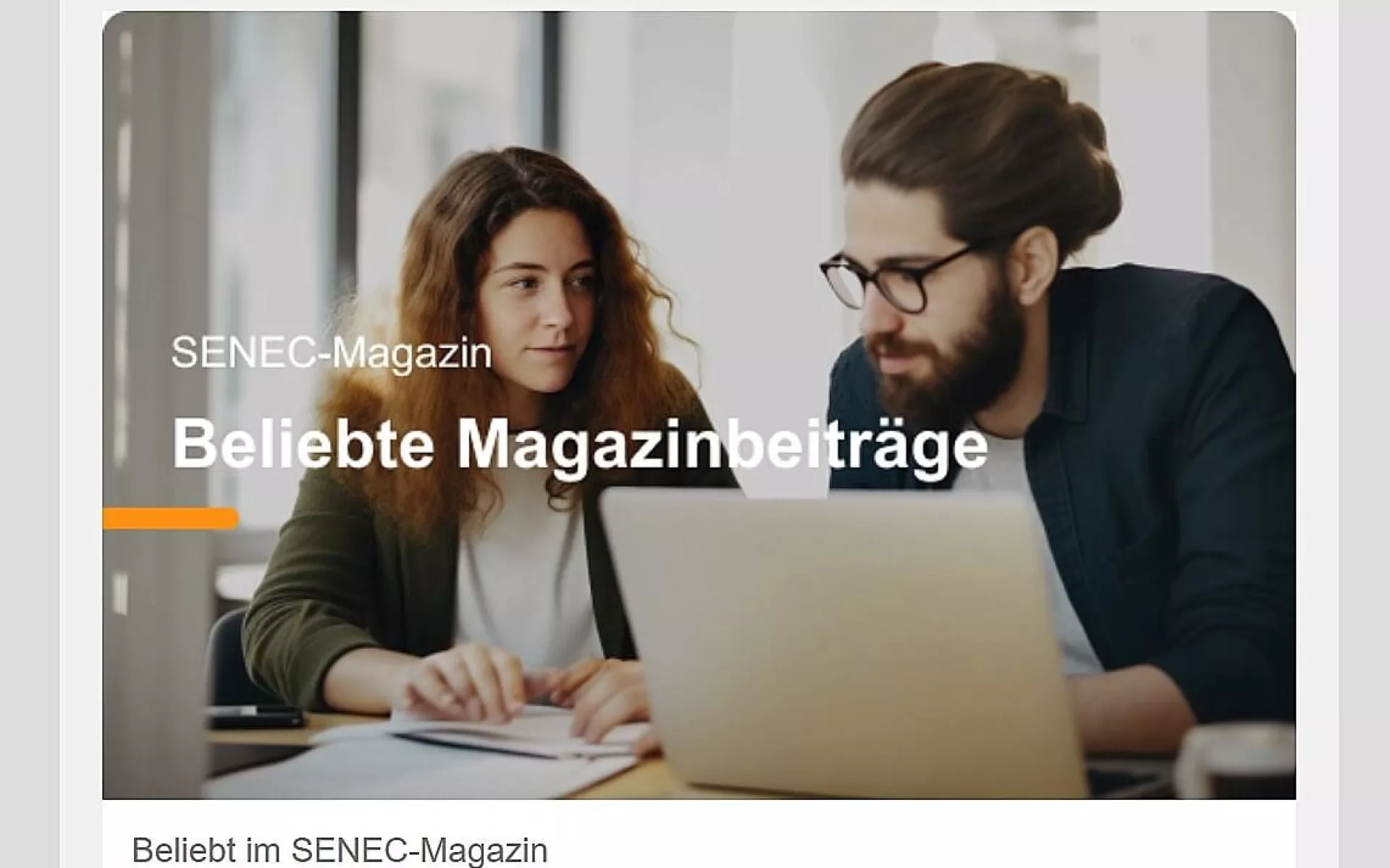 Das Bild zeigt im Newsletter, das ein neues Segment startet und gibt dem Leser Struktur.