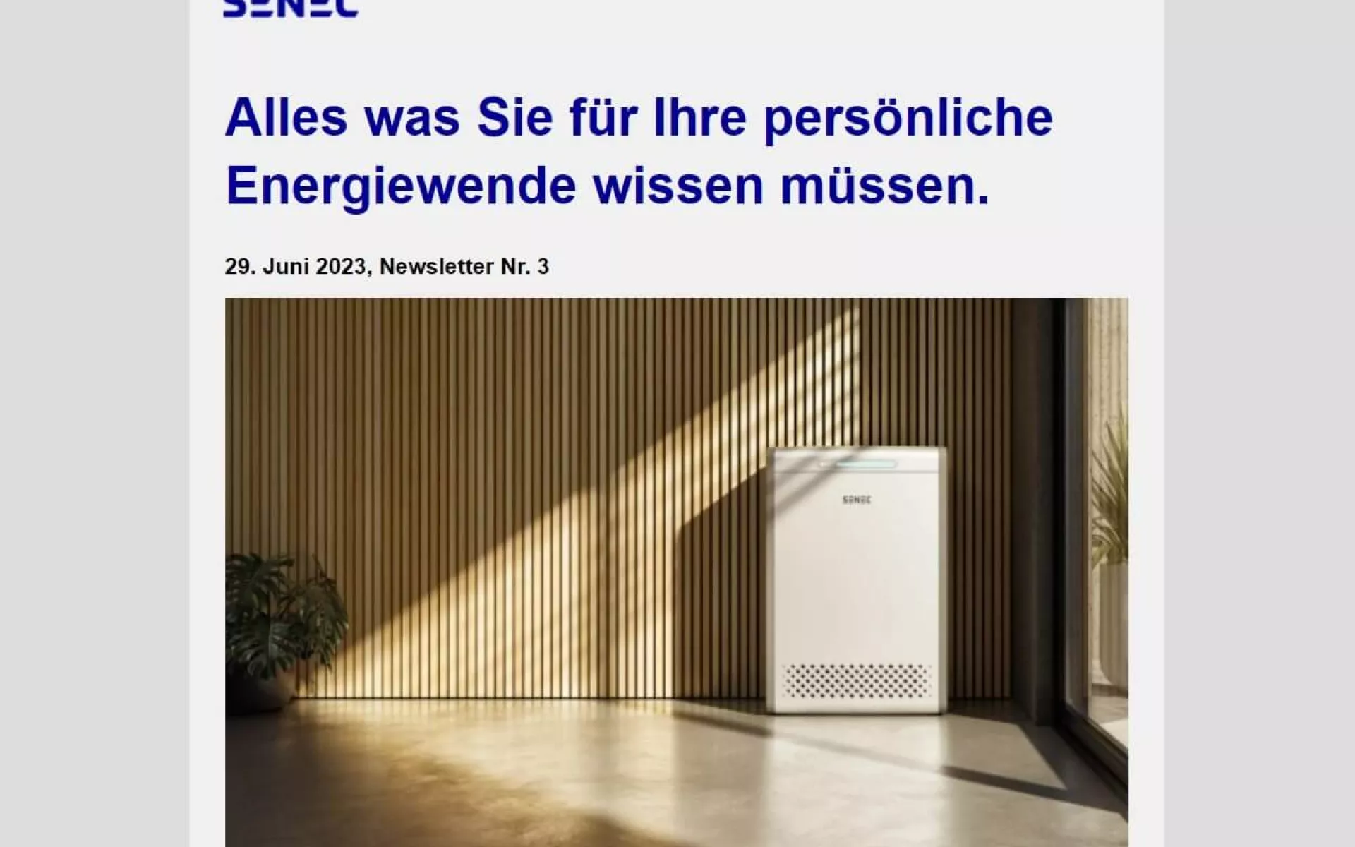 Beispiel für einen gestalteten Header-Bereich in einem Newsletter mit Bild und Titel.