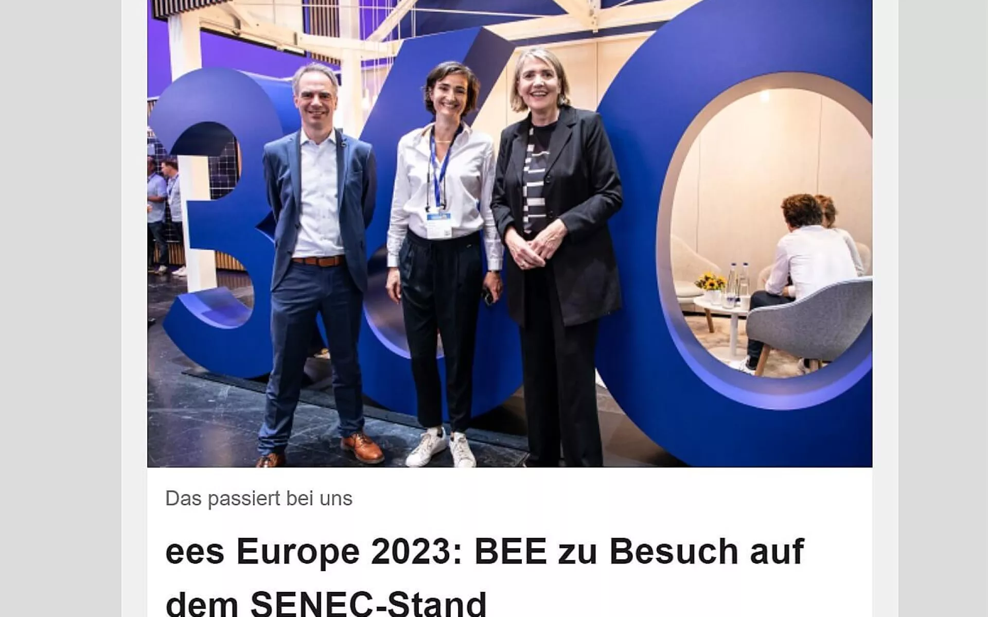 Beispielbild für eine Unternehmensnews innerhalb eines Unternehmens-Newsletters.