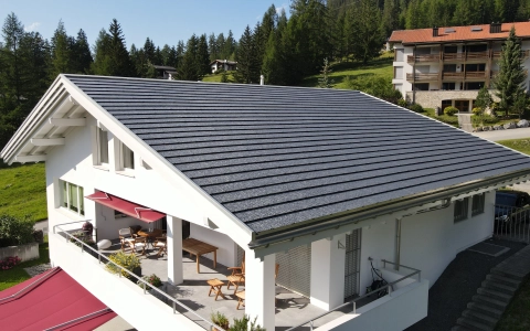 tegole fotovoltaiche match slate antracite