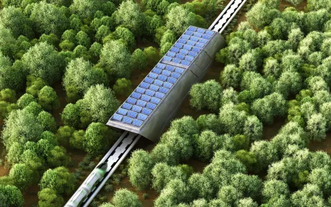 Tunnel mit Solaranlage