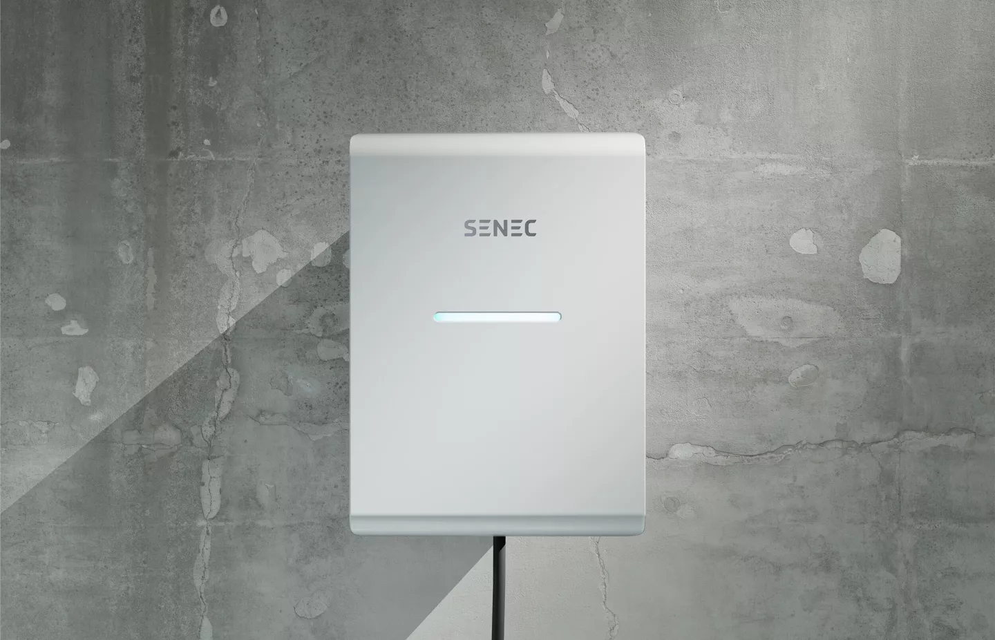 SENEC.Wallbox pro s on concrete wall