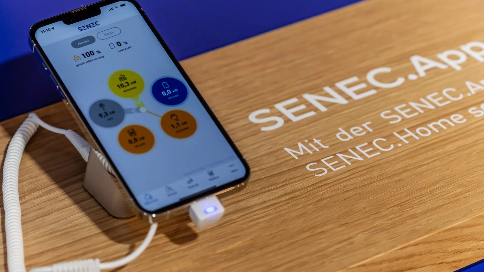 SENEC.App auf Smartphone geöffnet