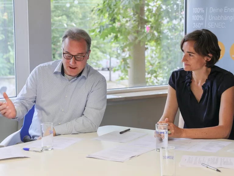 SENEC Geschäftsführung Aurélie Alemany (CEO) und Thomas Augat (CFO)