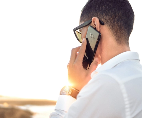 Person on the phone
