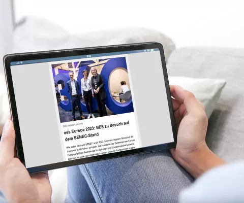 Newsletter auf I Pad
