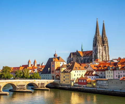 Die Altstadt von Regensburg.