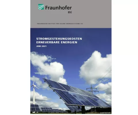 Deckblatt der Studie zu Stromgestehungskosten von Fraunhofer Institut.